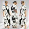Vacation style landscape print loose casual lapel women's short sleeved dress