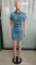 Sexy elastic buckle denim bag hip dress one-piece short skirt one-step skirt