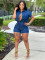 Summer street sexy stretch denim jumpsuit