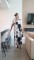 Vacation style landscape print loose casual lapel women's short sleeved dress