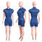 Summer street sexy stretch denim jumpsuit