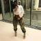 Fashionable classic work pants with multiple pockets camouflage work pants and waist belt