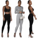 Fashionable and sexy slim fit ribbed casual pants