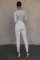 Fashionable and sexy slim fit ribbed casual pants