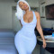 U-neck camisole tight fitting dress