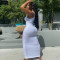 U-neck camisole tight fitting dress