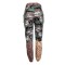 Fashionable casual camouflage leopard print work pants with waist belt