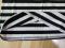 Fashion black and white striped casual sports suit
