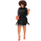 Fashionable solid color tassel sleeveless open shoulder dress