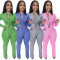 Knitted sweater double-sided zipper fashionable casual set
