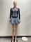 Sexy machine eye strap fluffy skirt pants set with safety pants included