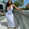 U-neck camisole tight fitting dress