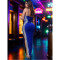 Fashion women's rhinestone V-neck dress, long skirt, new
