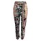 Fashionable casual camouflage leopard print work pants with waist belt