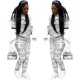Fashion casual letter printed pants two-piece set