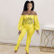Hot selling printed one shoulder lantern sleeve slim fit jumpsuit