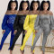 Hot selling printed one shoulder lantern sleeve slim fit jumpsuit