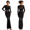 Fashion women's rhinestone mesh dress long skirt new