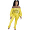 Hot selling printed one shoulder lantern sleeve slim fit jumpsuit