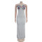 Fashion women's sleeveless camisole dress long skirt new