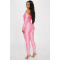 Collar twisted hollow exposed navel sexy high waisted long sleeved jumpsuit