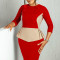 New fashionable and elegant color blocked OL Tunle hip hugging foreign trade dress