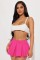 Mini skirt with sexy lining and A-line pleated skirt