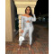 Collar twisted hollow exposed navel sexy high waisted long sleeved jumpsuit