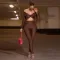 Collar twisted hollow exposed navel sexy high waisted long sleeved jumpsuit