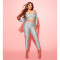 Collar twisted hollow exposed navel sexy high waisted long sleeved jumpsuit