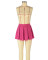 Mini skirt with sexy lining and A-line pleated skirt