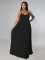 Fashionable summer comfortable casual sleeveless chiffon camisole dress for women solid color