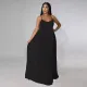 Fashionable summer comfortable casual sleeveless chiffon camisole dress for women solid color