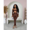 Collar twisted hollow exposed navel sexy high waisted long sleeved jumpsuit