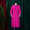 Fashionable and elegant solid color pleated plus size African cross-border dress