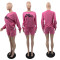 Fashion casual suit embroidered loose long sleeved sweatshirt two-piece set