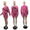 Fashion casual suit embroidered loose long sleeved sweatshirt two-piece set