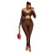 Collar twisted hollow exposed navel sexy high waisted long sleeved jumpsuit