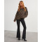 Versatile striped knitted sweater for women, loose shoulder hanging bat long sleeved top