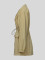 Spring and Autumn Drawstring Waist Mid length Windbreaker Women's Fashion Loose Casual Work Dress