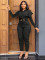 Fashionable slim fit long sleeved solid color lapel button up cardigan with ruffle sleeves shirt top elegant
