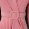 OL fashion suit collar with pleats and waist cinching, plus size African dress