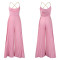 Fashionable and sexy chain hanging neck high waist sexy backless wide leg pleated jumpsuit