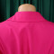 Women's collar solid color fashionable loose casual button up shirt skirt irregular European and American dress