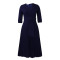 OL fashion suit collar with pleats and waist cinching, plus size African dress