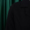 High waisted fashionable waist cinching waist pleat splicing mid length suit dress
