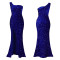 Fashionable sloping shoulder sexy slit long skirt sequined dress long skirt