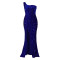 Fashionable sloping shoulder sexy slit long skirt sequined dress long skirt