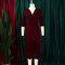 OL fashion suit collar with pleats and waist cinching, plus size African dress