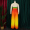 Sexy strapless backless fashion gradient wide leg jumpsuit
